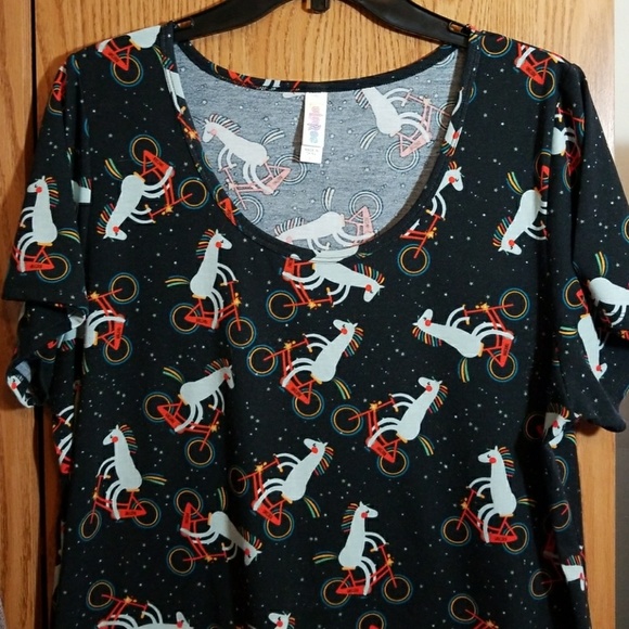 Lularoe Tops - GUC Unicorns on Bikes Classic Tee